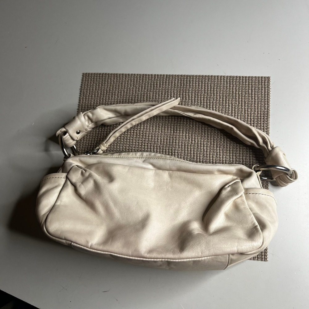 Coach Parker Cream Leather Shoulder Bag Satchel Parchment M0869-13442